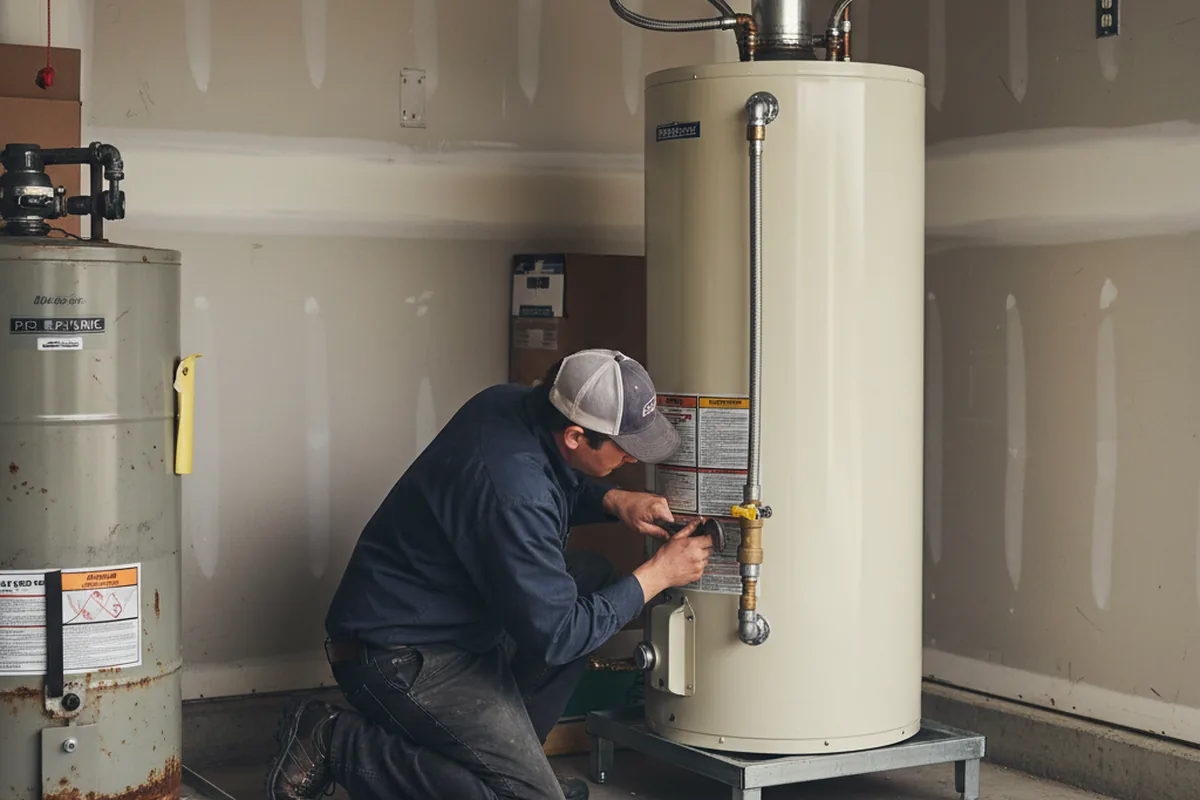 Water heater and shutoff valve replacement in Hopkinton
