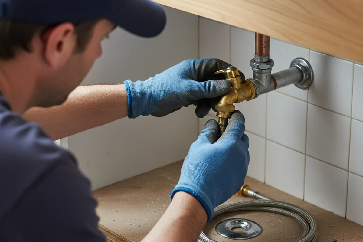 Shutoff valve and fitting work during Emergency Plumbing in Hopkinton